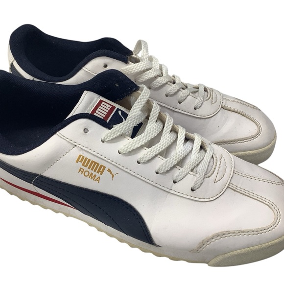 Puma Roma White, Blue, Red Size 7C - Picture 2 of 9